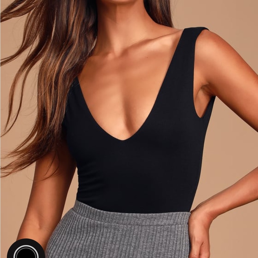 Check You Out Black Sleeve Bodysuit